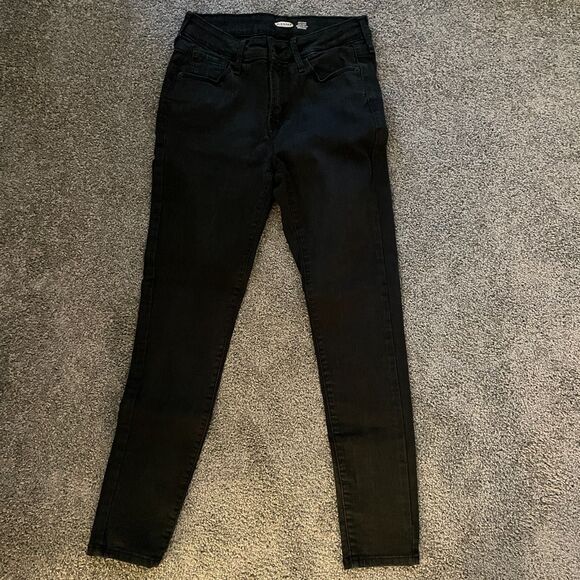Old Navy Lot of 2 Rockstar Skinny Jeans Blue and Black Wash Size 6 Casual Y2k - Picture 5 of 9